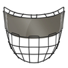 High-Impact Anti-Fog Smoke Ice Hockey Visor Cage Combo