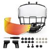 Steel Wire Replaceable Anti-Fog Visor Hybrid Hockey Cage Set