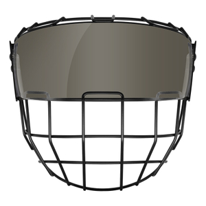 High-Impact Anti-Fog Smoke Ice Hockey Visor Cage Combo