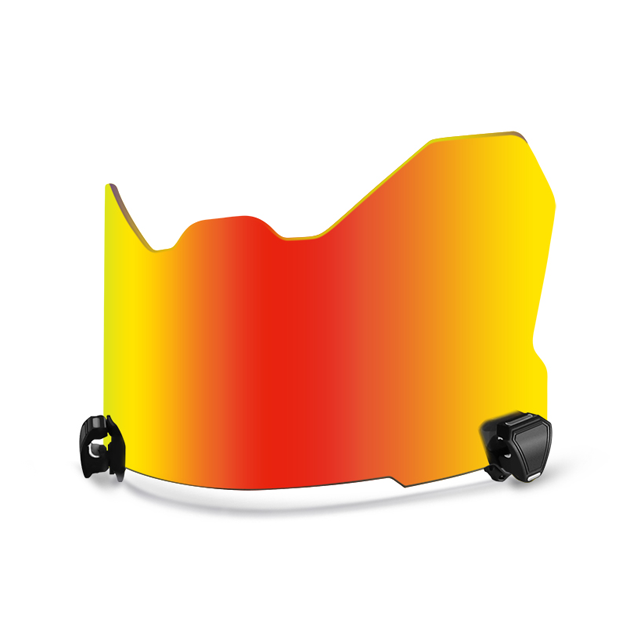 Revo Red Polycarbonate High-Impact Football Helmet Visor