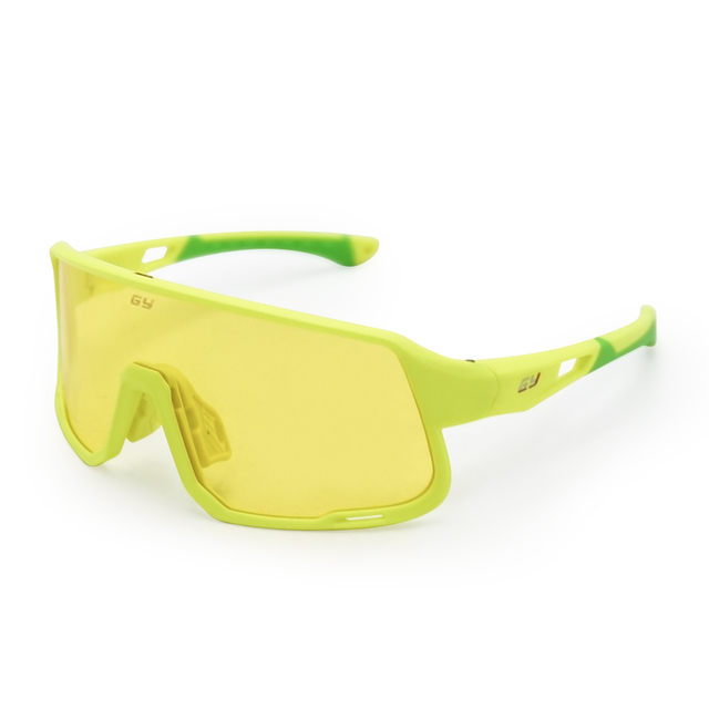 High-Contrast Yellow Sports Glasses for Cycling and Running