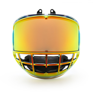 Full Polycarbonate Anti-Fog Revo Red Junior Ice Hockey Cage