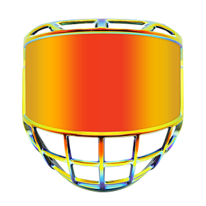 Anti-Fog Full Face Polycarbonate Revo Red Ice Hockey Cage