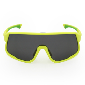 Lightweight Yellow Frame Sports Sunglasses with Black Lens