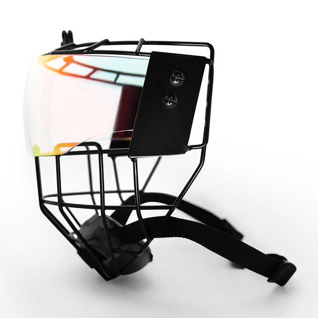 High-Clarity Anti-Fog Revo Red Ice Hockey Cage Visor Combo